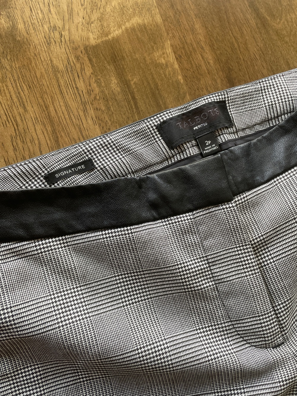 Talbots Petite Size 2P Gray Plaid Ankle Pants NWT Classic Career Trousers - Picture 2 of 9